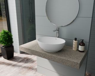 Раковина накладная DQ Matrix DT1390708 41см белый матовый